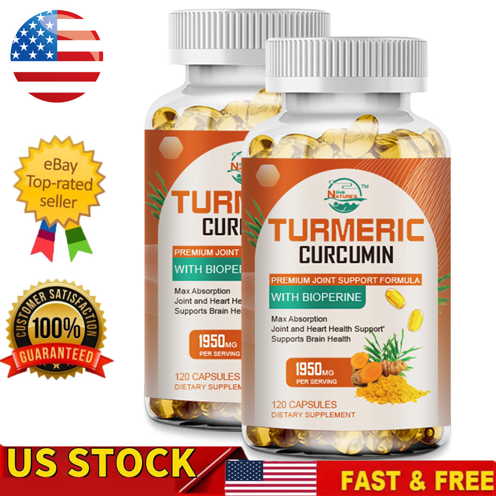 TURMERIC 95% CURCUMIN 240 CAPSULES EXTRACT TUMERIC BLACK PEPPER ANTIOXIDANT BEST