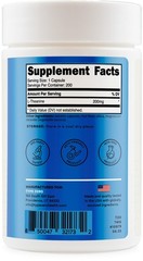 Type Zero L-Theanine (200mg) 200 Capsules – Clean L-Theanine Supplement, Keto