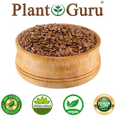 Brown Flax Seeds Whole 2 lbs. Omega-3 NON GMO 100% Pure Linseed Flaxseed Bulk