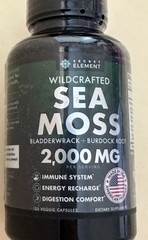 Secret Element Wildcrafted Sea Moss – 2000mg – 120 ct – 01/2027