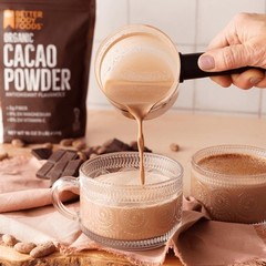 BetterBody Foods Organic Cacao Powder, Rich Chocolate Flavor, Non-GMO, 1 lb bag