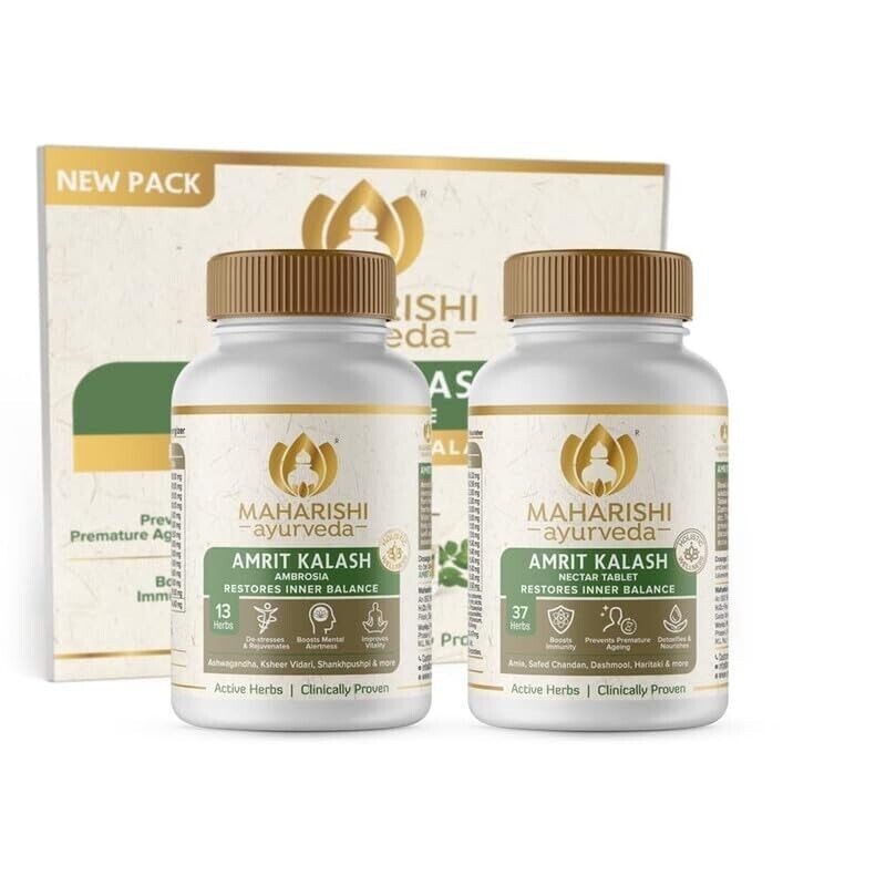 Amrit Kalash Immunity Booster (Ambrosia 60 & Nectar 60 Tabs) Sugar Free