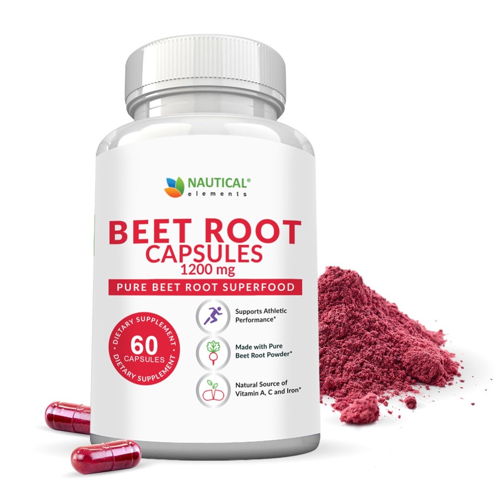 Beet Root Capsules – 1200mg Per Serving – 60 60 Count (Pack of 1)