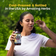 16 Fl Oz (Pack of 1), Amazing Herbs Cold-pressed Black Seed Oil – 16oz