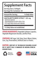 Serenoa Repens – Saw Palmetto Extract 320mg – Male Performance Stamina 1B