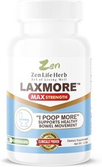 ZEN LIFE HERB LAXMORE I Poop More Max Strength 100% 90 Count (Pack of 1)