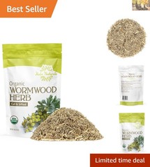 USDA Certified Organic Wormwood Herb, 4oz Loose Tea – Resealable Convenience