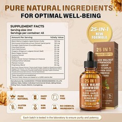 25-in-1 Liposomal Wormwood Black Walnut Clove Parasite Cleanse Drops | Herbal Dr