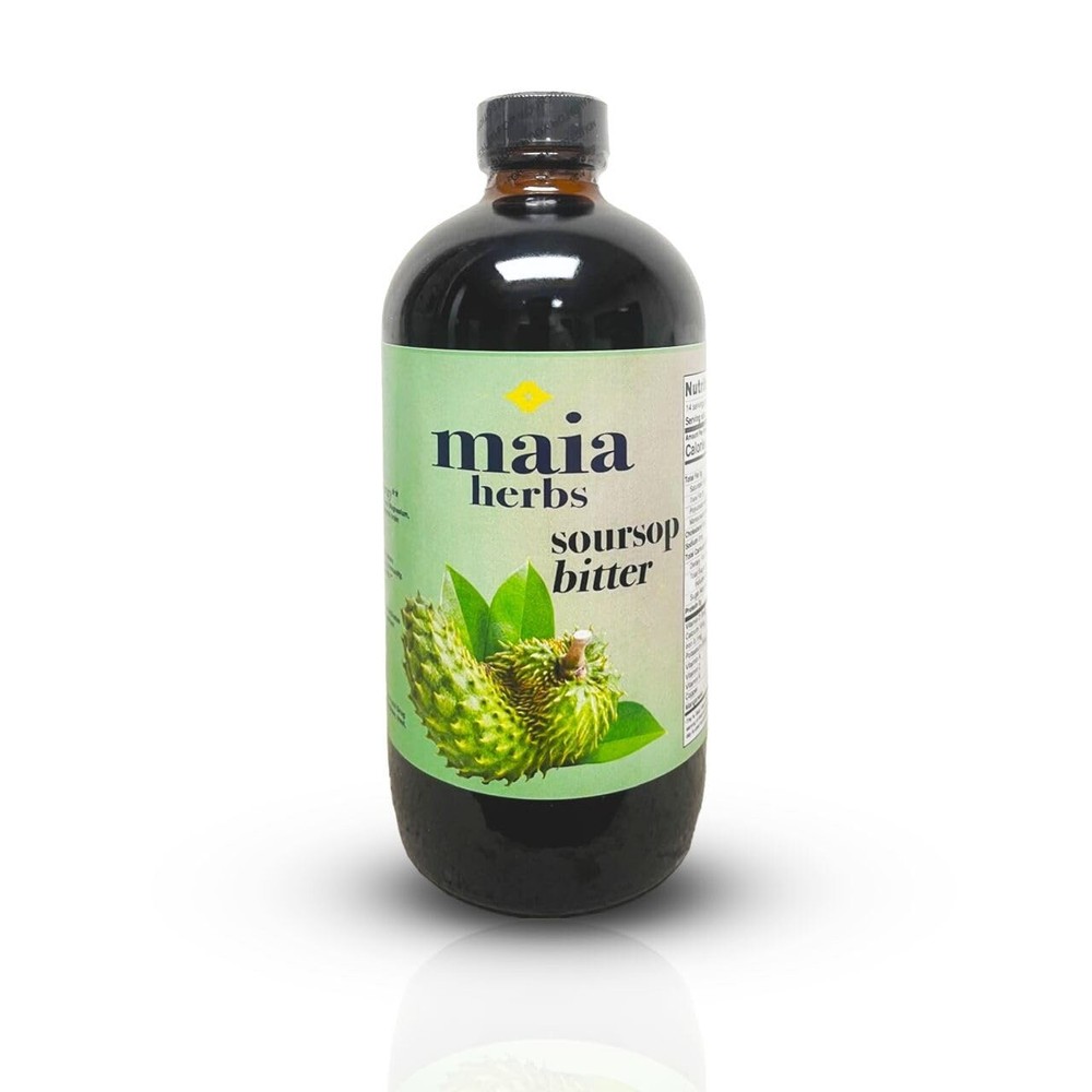 BRAND NEW Maia Herbs Soursop Bitters Liquid 16oz – Premium Holistic Immune Boost