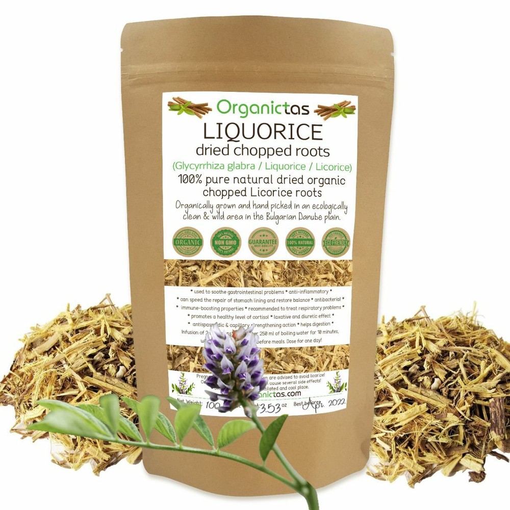 Liquorice/Licorice Root Tea Dried Cut ORGANIC Immunity Liver Stomach etc. Remedy