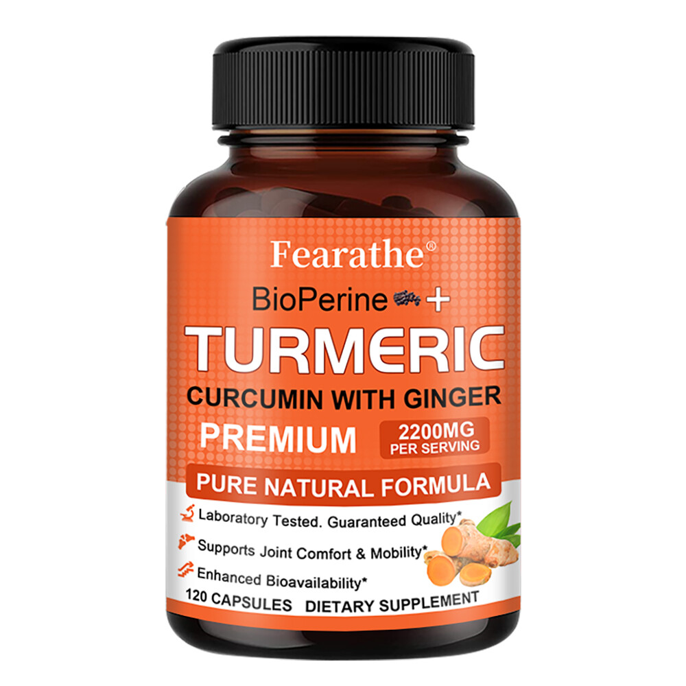 Curcumin Ginger Black Pepper Bone Joint Pain Relief 2200 Mg 120 Capsules