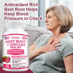 Beet Root Capsules Nitric Oxide for Heart Health, Improve Performance