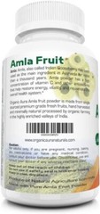 Organic Aura AMLA Capsules. 1000mg per Serving, 120 Veg Capsules. Natural