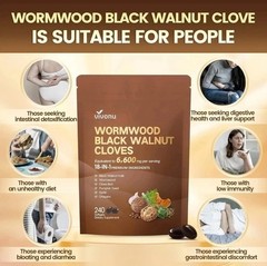 Black Wormwood Walnut Clove Softgels 240 Count 18-in-1 Herbal Blend 6600mg
