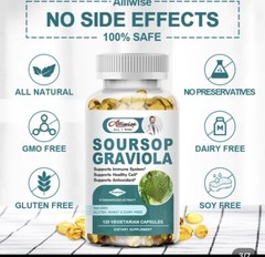 SOURSOP GRAVIOLA Capsules Supplement Support Digestion Healthy Skin Immunity