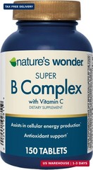 Nature’s Wonder Super B Complex with Vitamin C, Vitamin B12, & Folic Acid – Supp