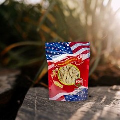 WOHO Cultivated American Ginseng #1268 Slice Medium 8 oz Bag