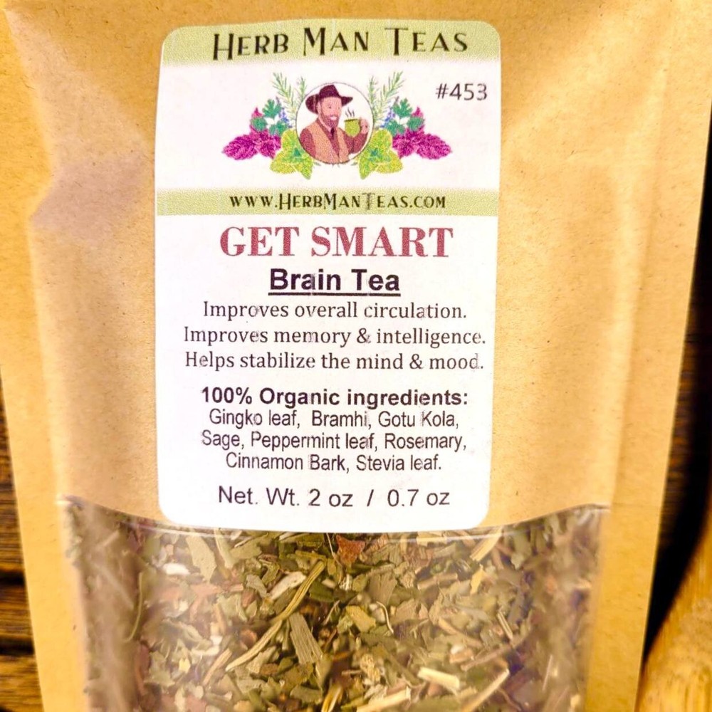 BRAIN TEA Get Smart with better memory, focus, intelligence by master herbalist