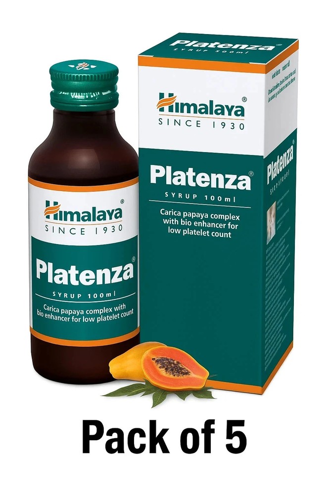 Himalaya Platenza Syrup 100ml x 5 | Herbal Platelet Support Syrup | Free Ship