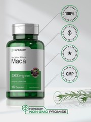 Herbal Maca Capsules 120 Count Natural Supplement Non-gmo Optimal Absorption