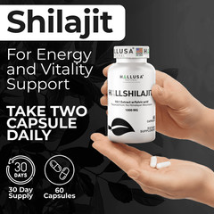 HALLSHILAJIT- Shilajit Extract – 85 Trace MInerals – Support Immune – 60 CAPS