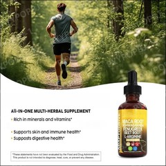 Herbal Liquid Drops with Maca & Beet Root Plant-Based Wellness Daily Supplement