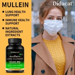 15-in-1 lung complex Mullein Extract Supplement, for Lungs Detox and Cleanse