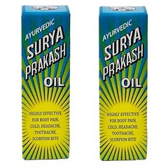 Ayurvedic Surya Prakash Oil 6ml FOR Toothache, Scorpion Bite,Headache[PACK OF 2]