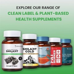 ZEROHARM Nano Himalayan Shilajit 60 Tabs | Ashwagandha, Safed Musli, Gokshura N4