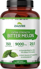Potent 25:1 Bitter Melon Extract with 10% Bitter Principles, 150 Capsules