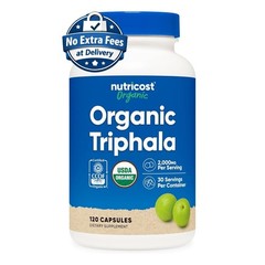 Triphala Orgánico 2000mg | 120 Cápsulas | 30 Porciones | Suplemento Herbal