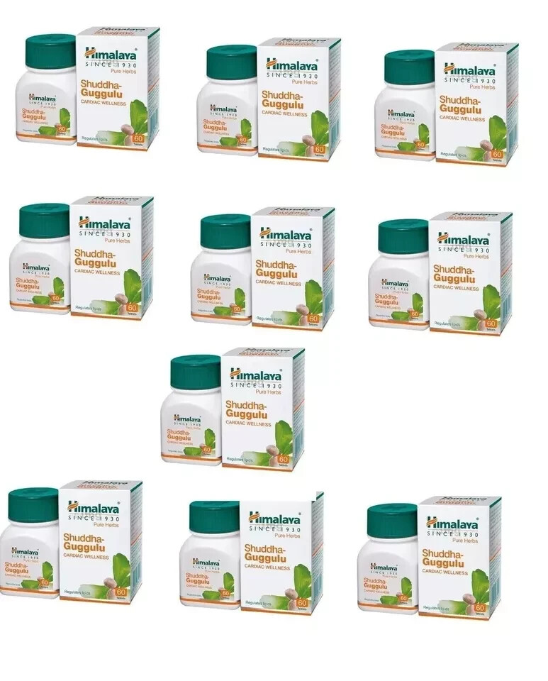 Himalaya Shuddha Guggulu 60 Tabs x10 | Natural Lipid Regulator | Exp 05-2027