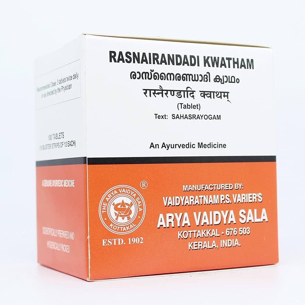 Kottakkal Rasnairandadi Kwatham Tablets | FREE SHIPPING