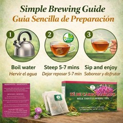 Cardo Mariano Tea (Milk Thistle Tea) – 100% Natural, Vegan | 25 Tea Bags