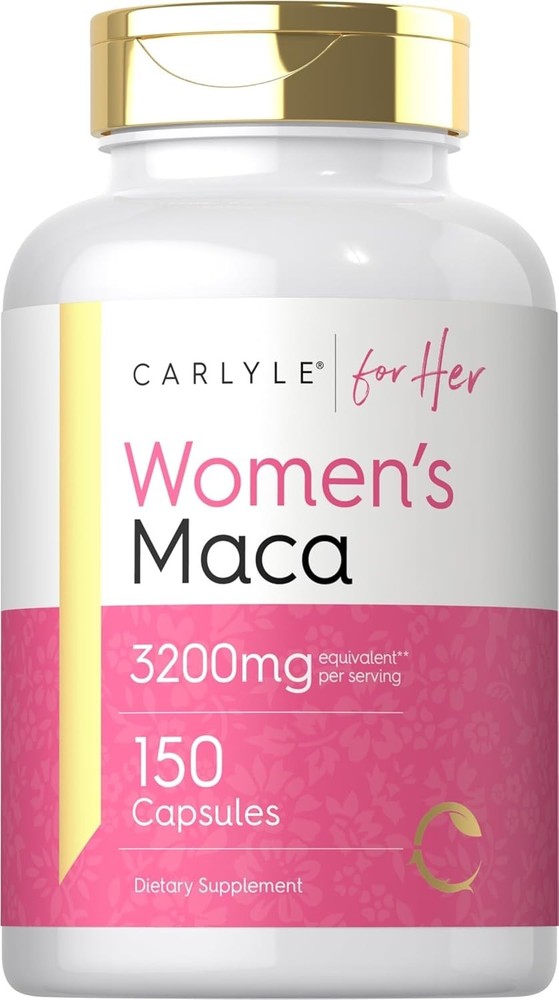 Maca Root Capsules for Women 3200mg | 150 Count | Non-GMO | by Carlyle