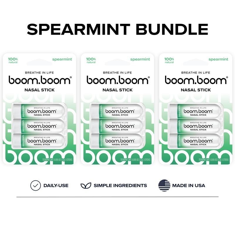 Nasal Stick Spearmint Bundle Essential Oils Vapor Flow Technology Sinus Breathin