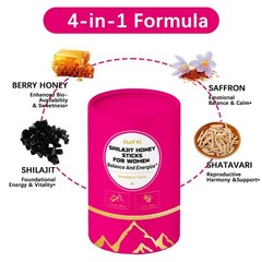 500MG Pure Himalayan Shilajit Honey Sticks with 30 Count (Pack of 1)