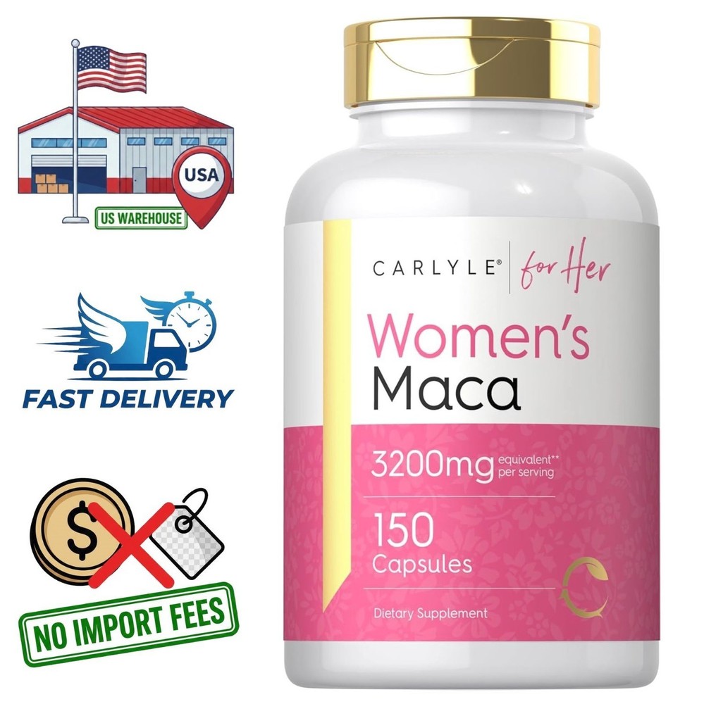 Maca Root Red Yellow Black 3200mg Extract | 150 Capsules | Lepidium meyenii