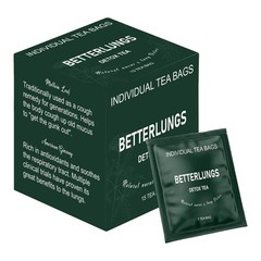 BetterLungs Lung Detox Tea 15 Herbal Tea Bags Mullein Leaf, Ginseng, Elderberry