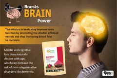Beetroot Powder Organic for Baking and Smoothies Boost Stamina Gluten Free 5.3oz