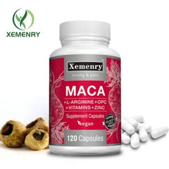 Maca Capsules – with L-Arginine, Boost Energy, Improve Stamina, Improve Mood