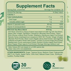 16-In-1 Formula, Sea Moss Gummies, 60 Count, Vitamin C D, Daily Botanical Blend