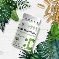 Saw Palmetto Supplement 5000Mg with Pumpkin Seed, 300 Capsules | Promotes NEW