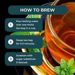 Andean Mint Tea Te de Muña 100 Tea Bags – 100% All Natural Wild Muna Leaves Peru
