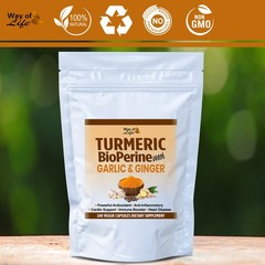 240 X CAPSULES TURMERIC BIOPERINE BLACK PEPPER GARLIC 95% CURCUMIN GINGER PILLS