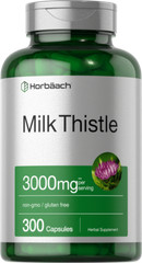 Milk Thistle Extract 3000mg | 300 Capsules | Non-GMO, Gluten Free | by Horbaach