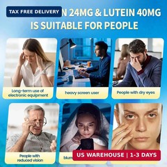 VivoNu 14-in-1 Astaxanthin 24mg & Lutein 40mg with Zeaxanthin Supplements, 6 Mon