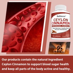 Organic Ceylon Cinnamon Capsules – Blood Sugar Support, Heart Health