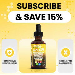 Organic Maca Root Liquid Drops Including Ashwagandha&Beet and LArgini&Fenugreek
