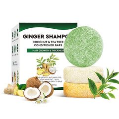 Ginger & Tea Tree Bar Shampoo and Conditioner, for anti Hair Loss, Promote Hair